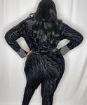 Raven Velvet Bodysuit Pant Set